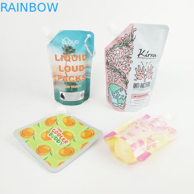 Support de empaquetage de liquide jailli par cosmétique de shampooing de poche faite sur commande de bec vers le haut des poches
