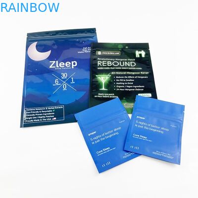 Le sachet vide biodégradable de papier d'emballage d'aluminium met en sac le sac scellé par côté cosmétique témoins trois