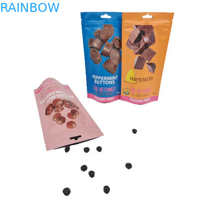 Le support coloré de sac d'emballage de nourriture vers le haut de la catégorie comestible a stratifié des sacs de serrure de fermeture éclair de Mylar de papier d'aluminium