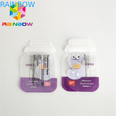 Le Mylar découpé avec des matrices imprimé par coutume met en sac le sac formé spécial zip-lock d'hologramme olographe de 3.5g