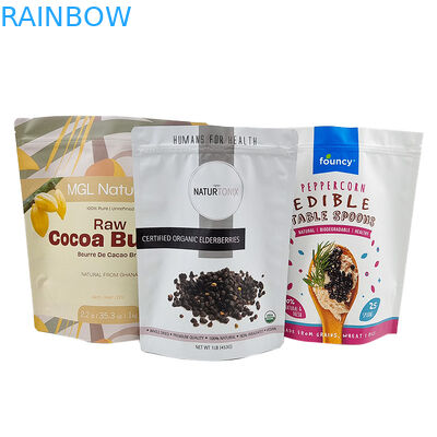 Sac comestible adapté aux besoins du client de poche de support d'emballage avec la preuve d'odeur de tirette