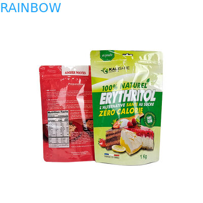 aluminium blanc de biscuit de preuve de l'odeur 3.5g de sucrerie de catégorie comestible de fermeture éclair de sac fait sur commande de serrure