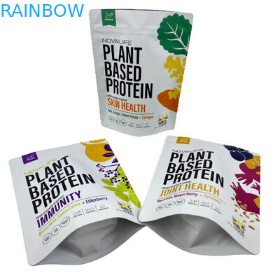 aluminium blanc de biscuit de preuve de l'odeur 3.5g de sucrerie de catégorie comestible de fermeture éclair de sac fait sur commande de serrure