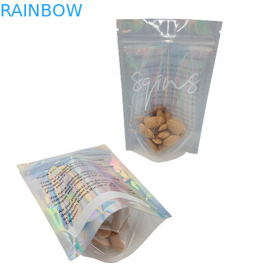 Sac adapté aux besoins du client de serrure de fermeture éclair de papier d'aluminium de Mylar pour l'emballage alimentaire comestible