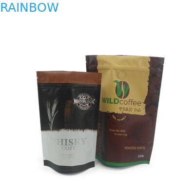 Preuve zip-lock givrée blanche d'odeur de sac d'emballage de thé de café avec votre logo