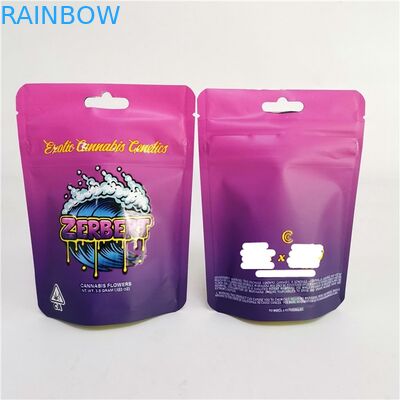 Le sac de fines herbes de Mylar d'emballage d'encens d'aluminium en plastique tiennent la fleur de cannabis de poche