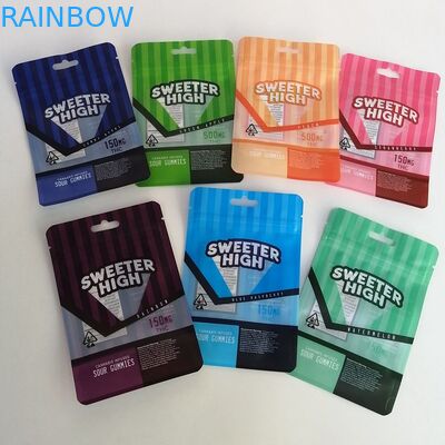 Le sac de fines herbes de Mylar d'emballage d'encens d'aluminium en plastique tiennent la fleur de cannabis de poche