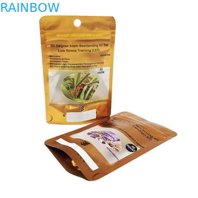 3.5g tiennent la poche Mylar de tirette mettent en sac l'aluminium d'hologramme avec la tirette de preuve d'enfant