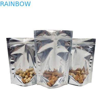 Fenêtre Front Silver Back Stand Up d'espace libre de Mylar Doypac d'emballage de papier d'aluminium de CMYK rescellable