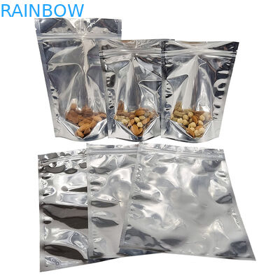 Fenêtre Front Silver Back Stand Up d'espace libre de Mylar Doypac d'emballage de papier d'aluminium de CMYK rescellable