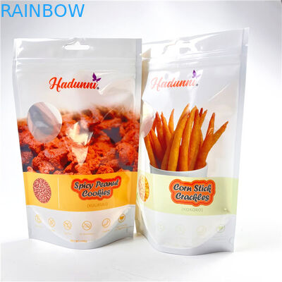 Mylar rescellé imprimé fait sur commande met en sac pour la banane Chips Snack Stand Up Zipper