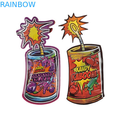 Conception personnalisée 3.5g 7g 14g 28g Sacs découpés avec des matrices Ziplock Forme spéciale à l'épreuve des enfants Forme personnalisée Mylar Snack Bag Packaging