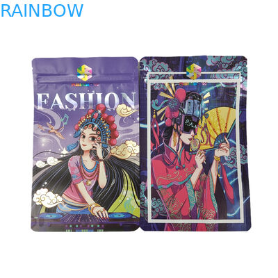 La tirette comestible de papier d'aluminium d'emballage en plastique tiennent les sacs pour la poudre de protéine de biscuit de casse-croûte