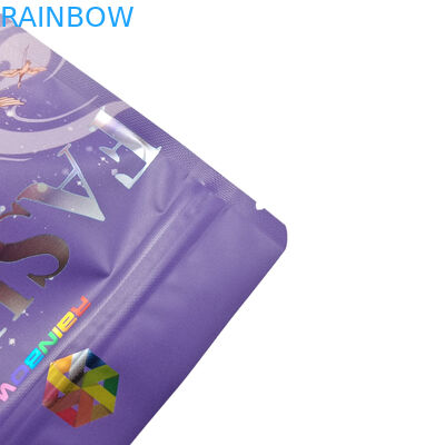 Sacs comestibles faits sur commande de serrure de fermeture éclair de casse-croûte de Mylar de papier d'aluminium mat fait sur commande d'emballage de catégorie comestible