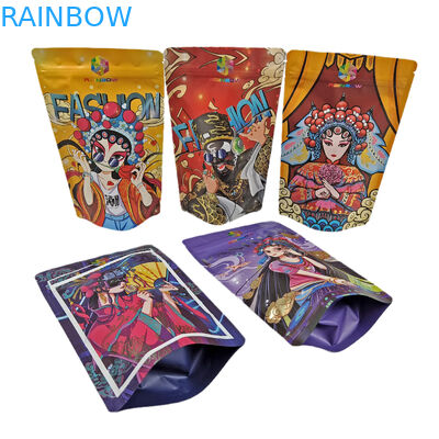 Feuille comestible Stand Up Zipper Pouch 100g Plastique Pour Candy/Snack/Café/Pet Food Mylar Sacs