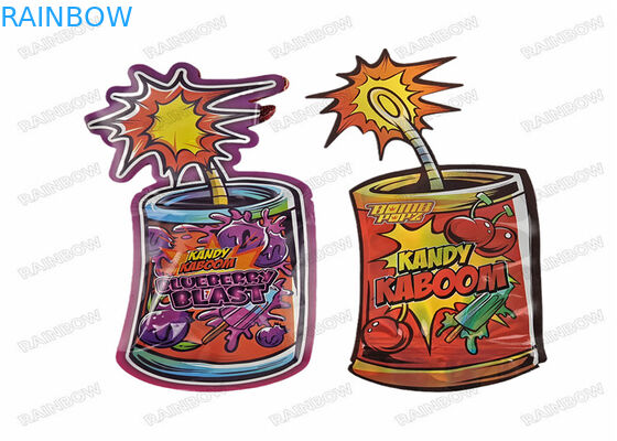 emballage alimentaire de empaquetage de forme irrégulière découpé avec des matrices olographe de preuve d'odeur de tirette de 3.5g 7g 14g 28g