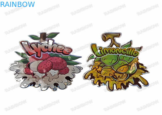 L'emballage alimentaire formé spécial 3.5g Mylar de toucher doux a découpé les poches avec des matrices irrégulières avec la preuve d'odeur