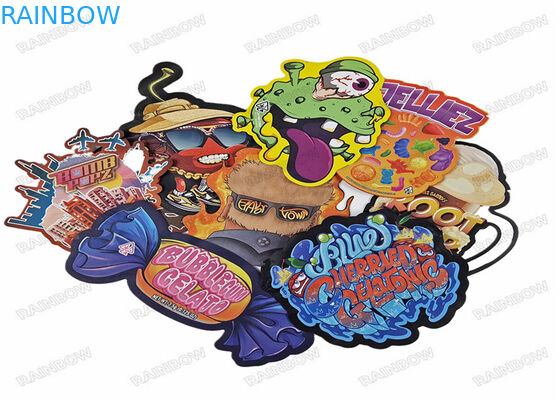 L'emballage zip-lock en plastique formé spécial découpé avec des matrices Mylar de nourriture de sac irrégulier du casse-croûte 3.5g met en sac