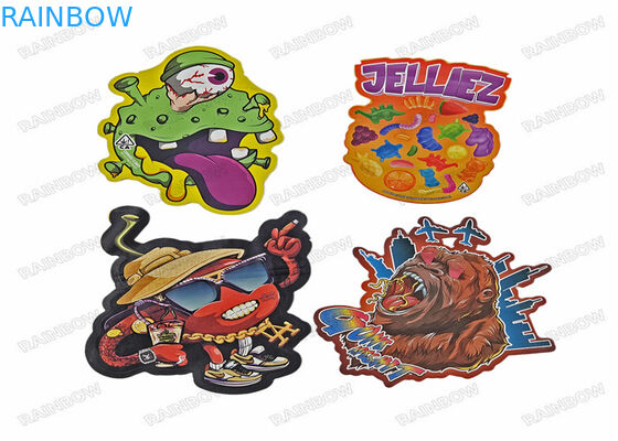 L'emballage zip-lock en plastique formé spécial découpé avec des matrices Mylar de nourriture de sac irrégulier du casse-croûte 3.5g met en sac