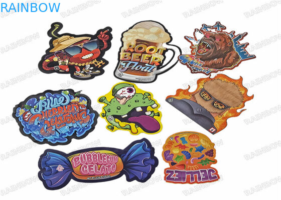 Mylar comestible met en sac le sachet en matière plastique formé pecial découpé avec des matrices avec les sacs zip-lock de biscuit de la sucrerie 3.5g