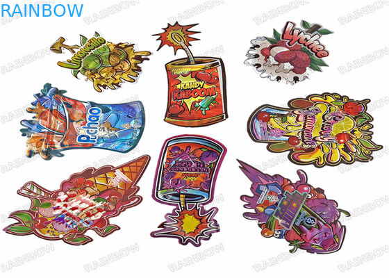 Mylar comestible met en sac le sachet en matière plastique formé pecial découpé avec des matrices avec les sacs zip-lock de biscuit de la sucrerie 3.5g