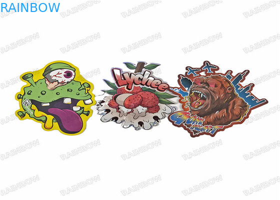 Mylar comestible met en sac le sachet en matière plastique formé pecial découpé avec des matrices avec les sacs zip-lock de biscuit de la sucrerie 3.5g