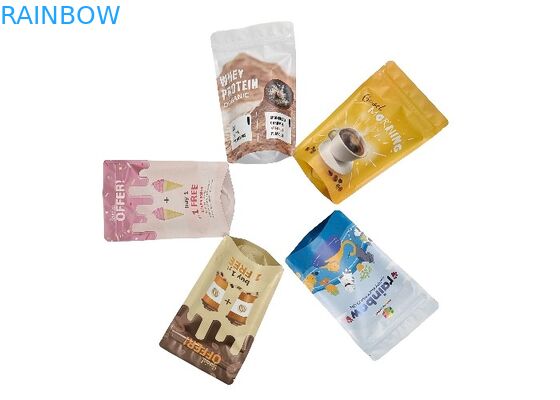 Support de coutume vers le haut de sac zip-lock de papier d'aluminium de preuve d'odeur de sac de café