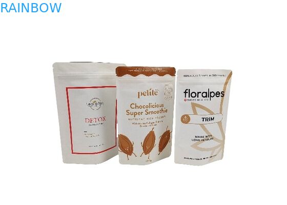 Support de papier d'aluminium de thé vers le haut de poche zip-lock de papier d'aluminium de preuve d'odeur de sac