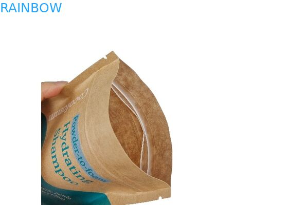 Support comestible d'emballage de Brown emballage de papier de Doypack de preuve en gros d'odeur vers le haut des poches