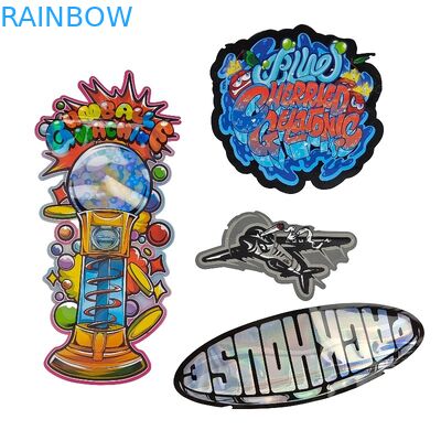 3.5g fait sur commande - 28g Mylar découpé avec des matrices par hologramme brillant met en sac la forme spéciale pour le biscuit de puissance de nourriture