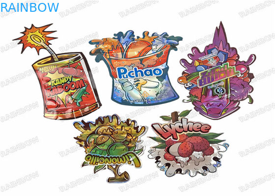 3.5g Impression numérique comestible Emballage alimentaire Sac debout Ziplock Sacs en plastique résistant à l'odorat