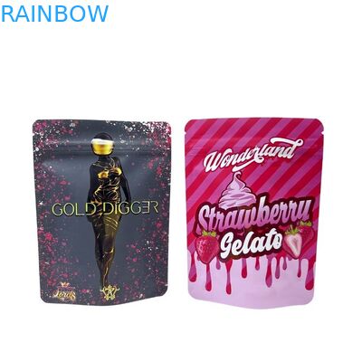 Impression numérique Minfly en papier d'aluminium personnalisé ré-fermé debout résistant à l'odorat Fermeture éclair Mylar Emballage Sacs à sacs pour aliments