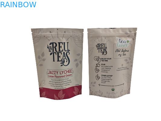 Impression numérique 4 oz sacs en plastique sans odeur de thé