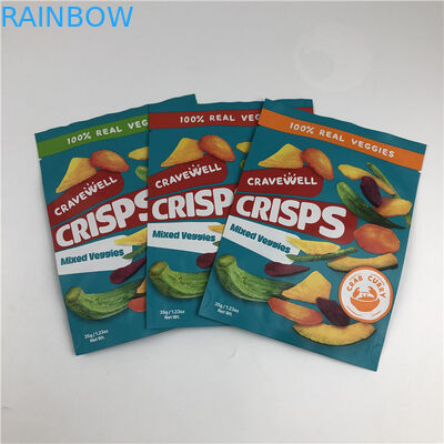 Commande personnalisée Accepté Snack Chips Sac d'emballage avec fonctionnalités de ré-fermeture et d'impression à écran