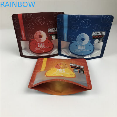 Service professionnel Sacs imprimés numériquement avec finition d'impression brillante / mate Sacs Mylar comestibles gommés