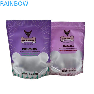 Sacoche de nourriture pour animaux de compagnie réutilisable pour emballage debout avec fermeture à glissière