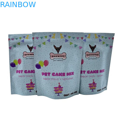 Sacoche de nourriture pour animaux de compagnie réutilisable pour emballage debout avec fermeture à glissière