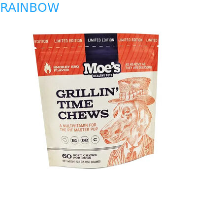 Sac d'alimentation pour animaux avec encoche déchirante pour les sacs d'emballage de friandises pour chiens