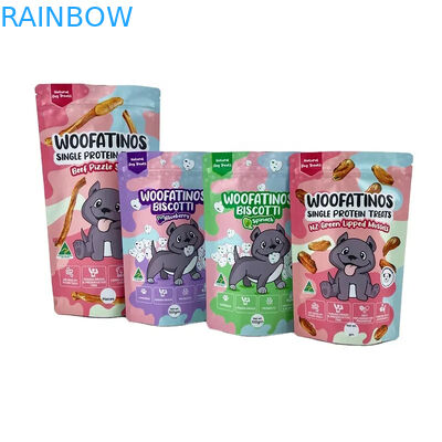 Sac d'alimentation pour animaux avec encoche déchirante pour les sacs d'emballage de friandises pour chiens