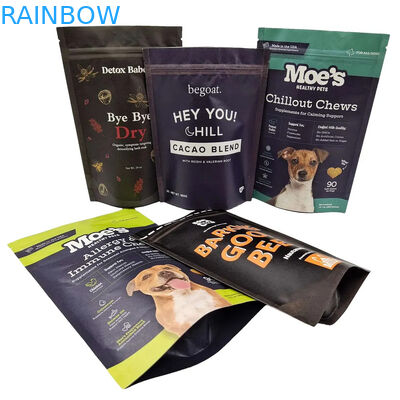 Sac d'alimentation pour animaux avec encoche déchirante pour les sacs d'emballage de friandises pour chiens