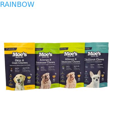 Logo personnalisé imprimé Biodégradable 100% Sac à emballage réutilisable Sacs en plastique debout Doypack avec fermeture à glissière