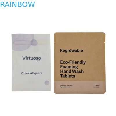 Emballage en plastique comestible sur mesure Sacs biodégradables en papier d'aluminium Fermeture à glissière Doypack pour le thé Café Snack