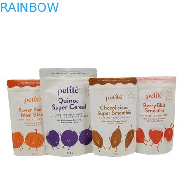 Sacs à jouets biodégradables recyclables personnalisés Sacs debout avec fermeture à glissière Sacs en papier kraft Sacs d'emballage comestibles