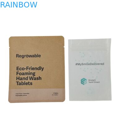 Sacs à jouets biodégradables recyclables personnalisés Sacs debout avec fermeture à glissière Sacs en papier kraft Sacs d'emballage comestibles