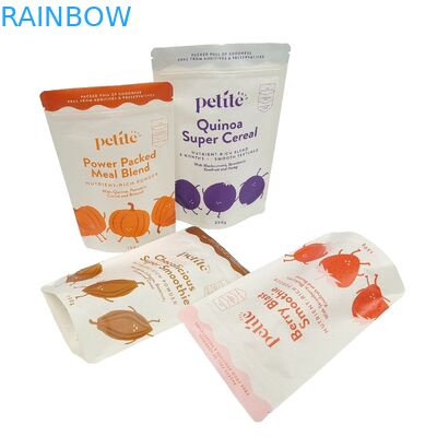 Des sacs imprimés sur mesure, écologiques, de haute qualité, en papier kraft biodégradable à 100%, des sacs debout, des sacs à jouets avec fermeture à glissière