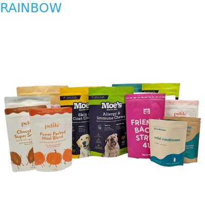 Des sacs imprimés sur mesure, écologiques, de haute qualité, en papier kraft biodégradable à 100%, des sacs debout, des sacs à jouets avec fermeture à glissière