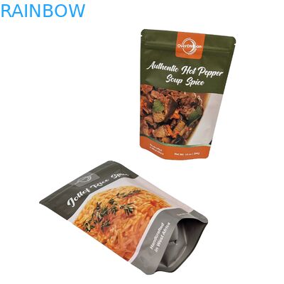 Logo personnalisé imprimé Sacs en plastique recouvertables Snack Noix Emballage alimentaire Stand Up Poche Fermeture éclair