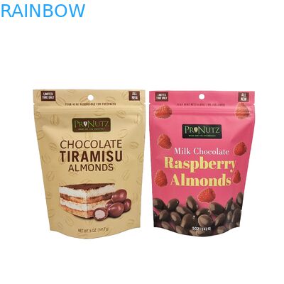 Logo personnalisé imprimé Sacs en plastique recouvertables Snack Noix Emballage alimentaire Stand Up Poche Fermeture éclair