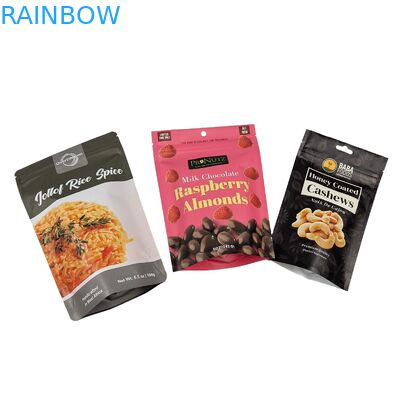 250g 500g de noix de cajou personnalisée Doypack Foil d'aluminium Fermeture à glissière Emballage en plastique Sac fermeture à glissière Pour collation