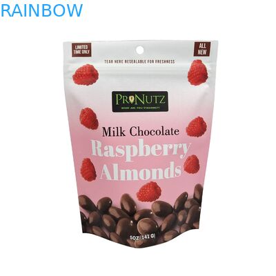 Matériau d'emballage de qualité alimentaire Matt Conception personnalisée Poches debout Fermeture à glissière Sacs en plastique Emballage